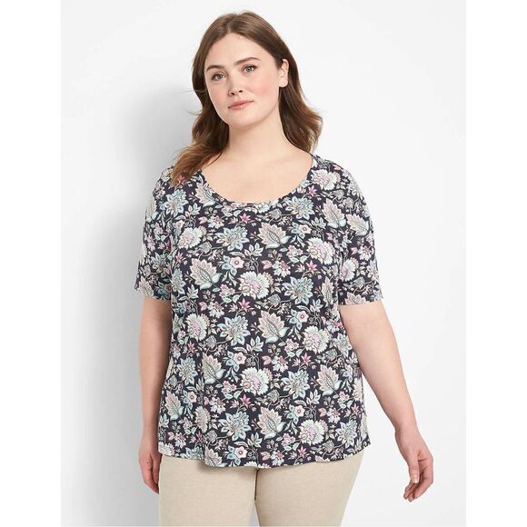 Classic Perfect Sleeve Scoop-Neck Tee (sz 18/20) - Picture 1 of 6